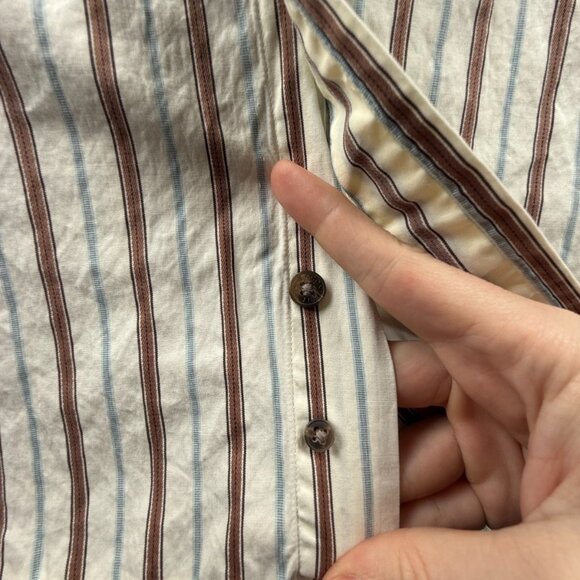 Faconnable Colorful Button-Down Cotton USA Striped XL Men Shirt Long Sleeve - Picture 15 of 16